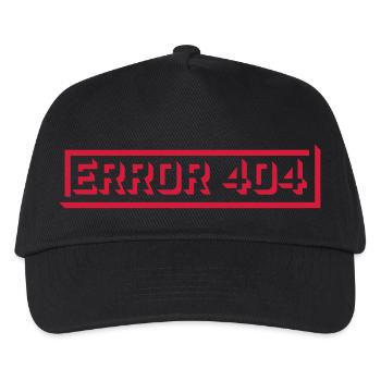 Error 404 Computer Message - Kids’ Baseball Cap - black - Front