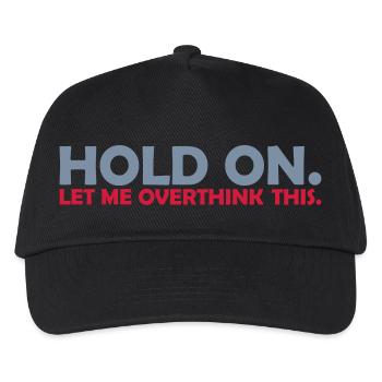 Let me overthink this - Kids’ Baseball Cap - black - Front