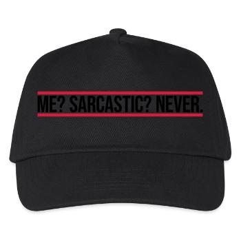 me sarcastic never Zitat - Kinder Basecap - Schwarz - Vorne
