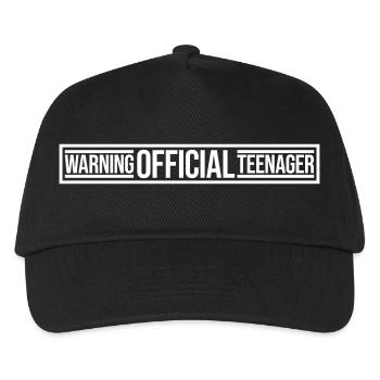 avertissement citation officielle d’adolescent - Casquette de baseball Enfant - noir - Devant