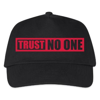 trust no one Zitat - Kinder Basecap - Schwarz - Vorne