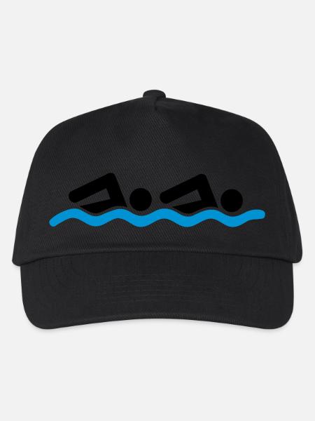 Swimming Team - Kinder Basecap - Schwarz