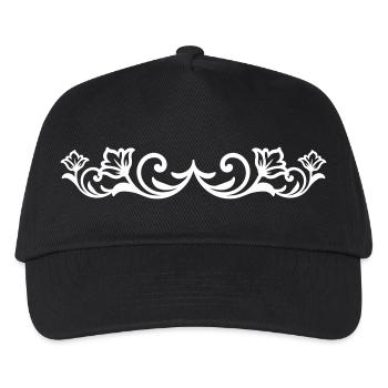 Élément floral d’ornement - Casquette de baseball Enfant - noir - Devant