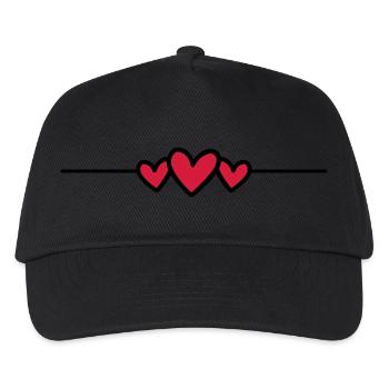Heart Line Icon - Kids’ Baseball Cap - black - Front