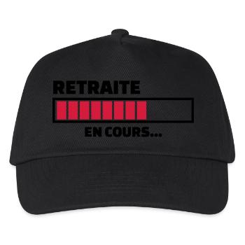 retraite en cours... - Casquette de baseball Enfant - noir - Devant