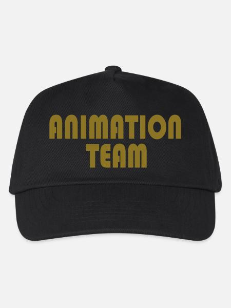 animation team - Kinder Basecap - Schwarz