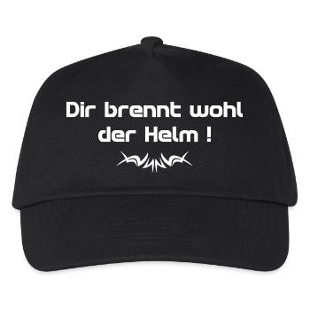 Dir brennt wohl der Helm Spruch w - Spruch - Kinder Basecap - Schwarz - Vorne
