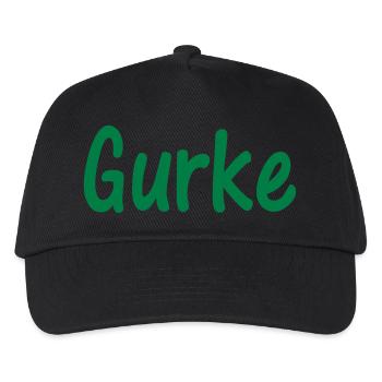 Gurke - Kinder Basecap - Schwarz - Vorne
