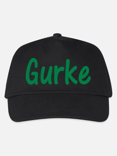 Gurke - Kinder Basecap - Schwarz