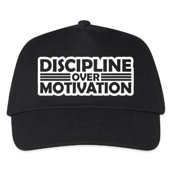 discipline over motivation quote - Kids’ Baseball Cap - black - Front