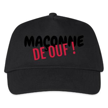 Maçon / Maçonnerie / Construction / Chantier - Casquette de baseball Enfant - noir - Devant