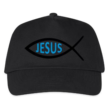Jesus Fish Symbol - Kids’ Baseball Cap - black - Front