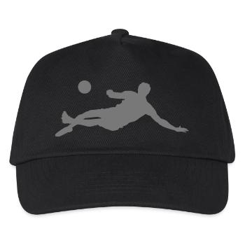 Fußball spieler - Kinder Basecap - Schwarz - Vorne