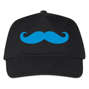 Mustache - Kinder Basecap - Schwarz - Vorne