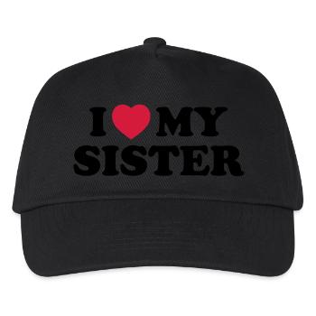I love my sister - Kids’ Baseball Cap - black - Front