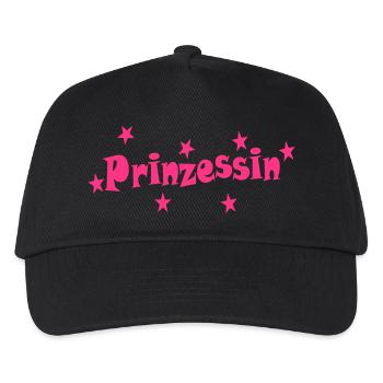 Prinzessin - Kinder Basecap - Schwarz - Vorne