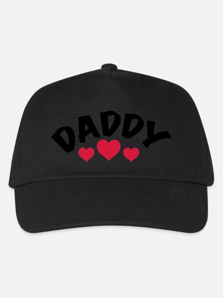Dad / Daddy / Papa / Herz / i love my dad 2c - Kids’ Baseball Cap - black