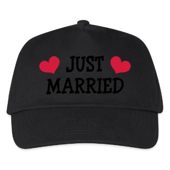 Just Married - Wedding - Kinder Basecap - Schwarz - Vorne
