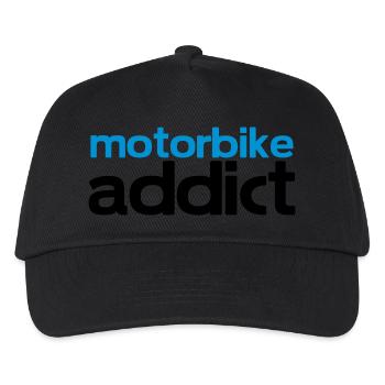 motorbike addict - Kids’ Baseball Cap - black - Front