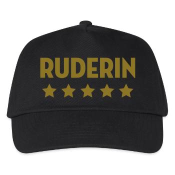 Rudern / Ruderer / Ruderin / Rudergerät / Boot - Kinder Basecap - Schwarz - Vorne