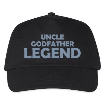 Uncle Godfather Legend Quote - Kids’ Baseball Cap - black - Front