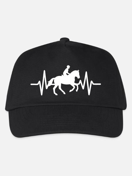 Herzschlag Reiten - Kinder Basecap - Schwarz