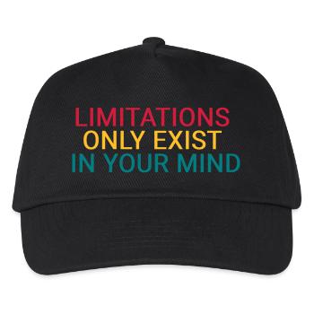 Limitations only exist in your mind - Kids’ Baseball Cap - black - Front