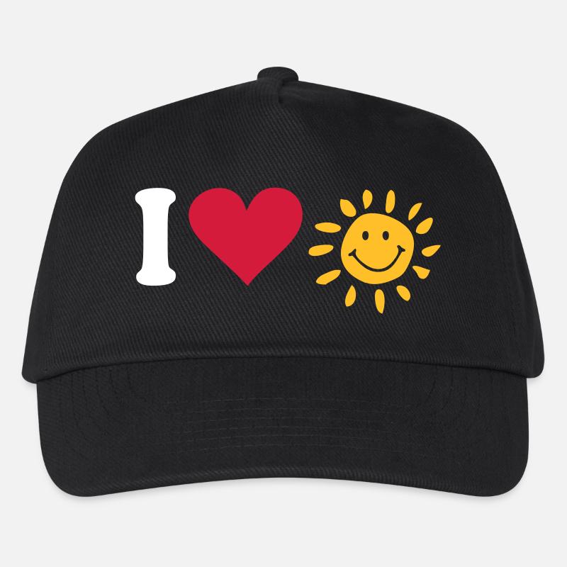 Sonne - Kinder Basecap - Schwarz