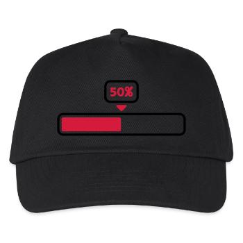 50 % - Kids’ Baseball Cap - black - Front
