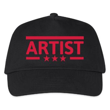 Künstler / Kunst / Literatur / Musik - Kinder Basecap - Schwarz - Vorne