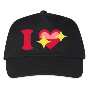 I love - Kinder Basecap - Schwarz - Vorne