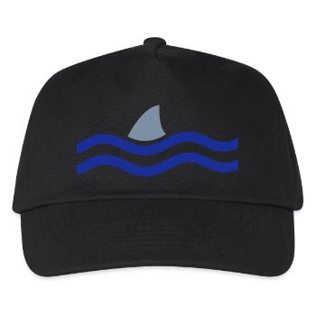 there's a shark in the water - Kids’ Baseball Cap - black - Front