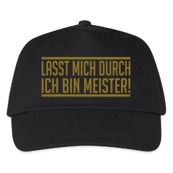 Meister - Kinder Basecap - Schwarz - Vorne