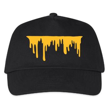 Dripping cheese strip - Kids’ Baseball Cap - black - Front