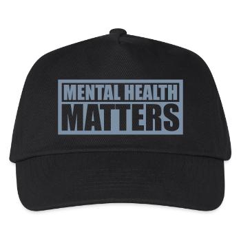 mental health matters quote - Kids’ Baseball Cap - black - Front