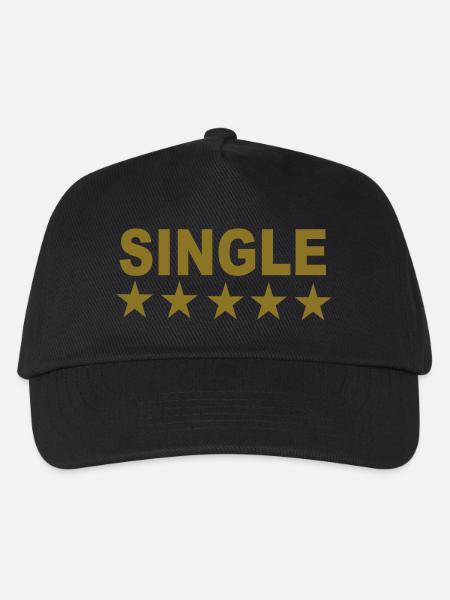 Single - Kinder Basecap - Schwarz