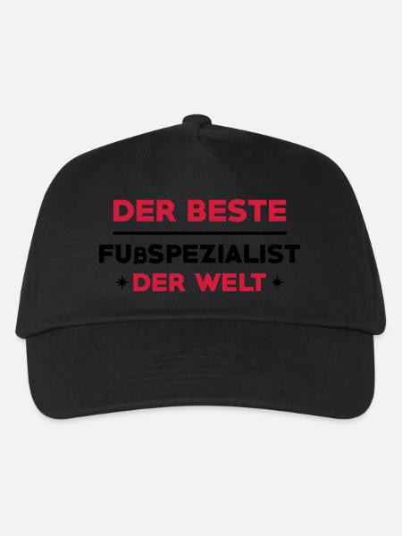 Fußspezialist Fußspezialistin Fußheilkunde Fuß - Kinder Basecap - Schwarz