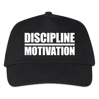 discipline over motivation quote - Kids’ Baseball Cap - black - Front