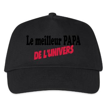 Das beste PAPA des Universums - Kinder Basecap - Schwarz - Vorne