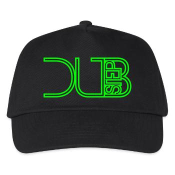 Dub Step Techno Musik Cool DJ Party Club Text Logo - Kinder Basecap - Schwarz - Vorne
