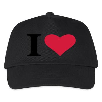 i love - Kinder Basecap - Schwarz - Vorne