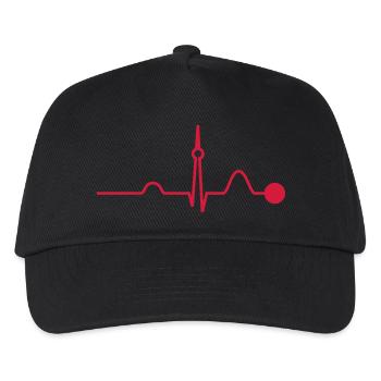 Berlin Heartbeat (Vector) - Kids’ Baseball Cap - black - Front