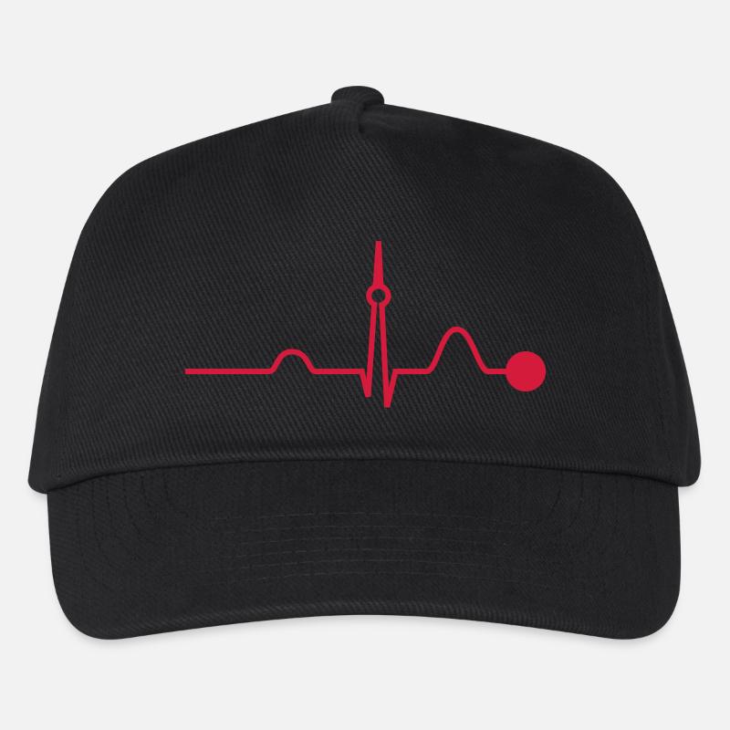 Berlin Heartbeat (Vector) - Kinder Basecap - Schwarz