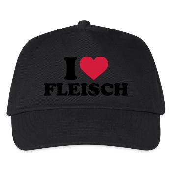 Fleisch - Kinder Basecap - Schwarz - Vorne