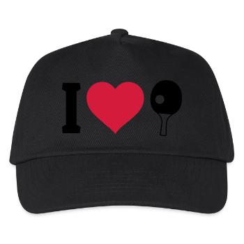 I love table tennis j'aime le tennis de table - Casquette de baseball Enfant - noir - Devant