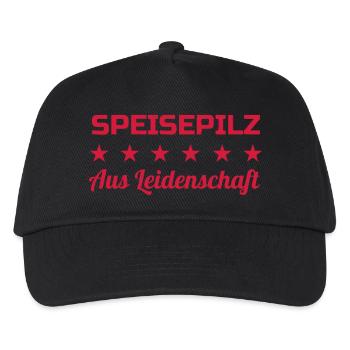 Pilz / Pilzsuche / Kommissionierung / Wald - Kinder Basecap - Schwarz - Vorne