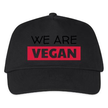 Vegan Vegetarian Végétarien Vegetarier Animal - Kids’ Baseball Cap - black - Front