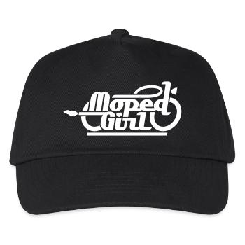 Moped Girl / Mopedgirl (V1) - Kinder Basecap - Schwarz - Vorne