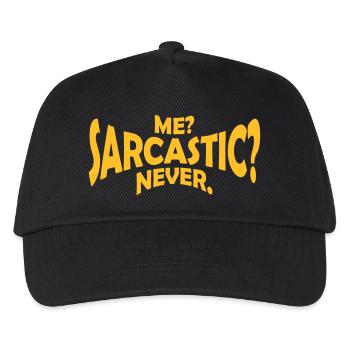 me sarcastic never quote - Kids’ Baseball Cap - black - Front