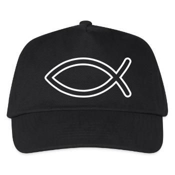 Jesus Fish Symbol - Kids’ Baseball Cap - black - Front